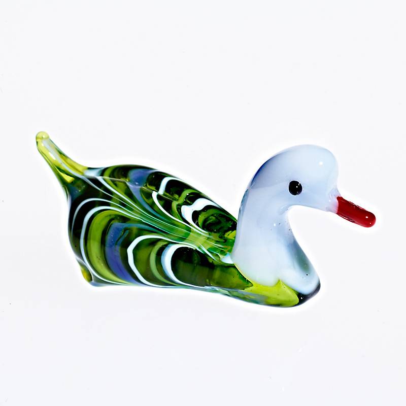 Ente Midi 6-8cm Glas Tiere Vogel Figuren Sammeln Vitrine Miniatur Bauernhof