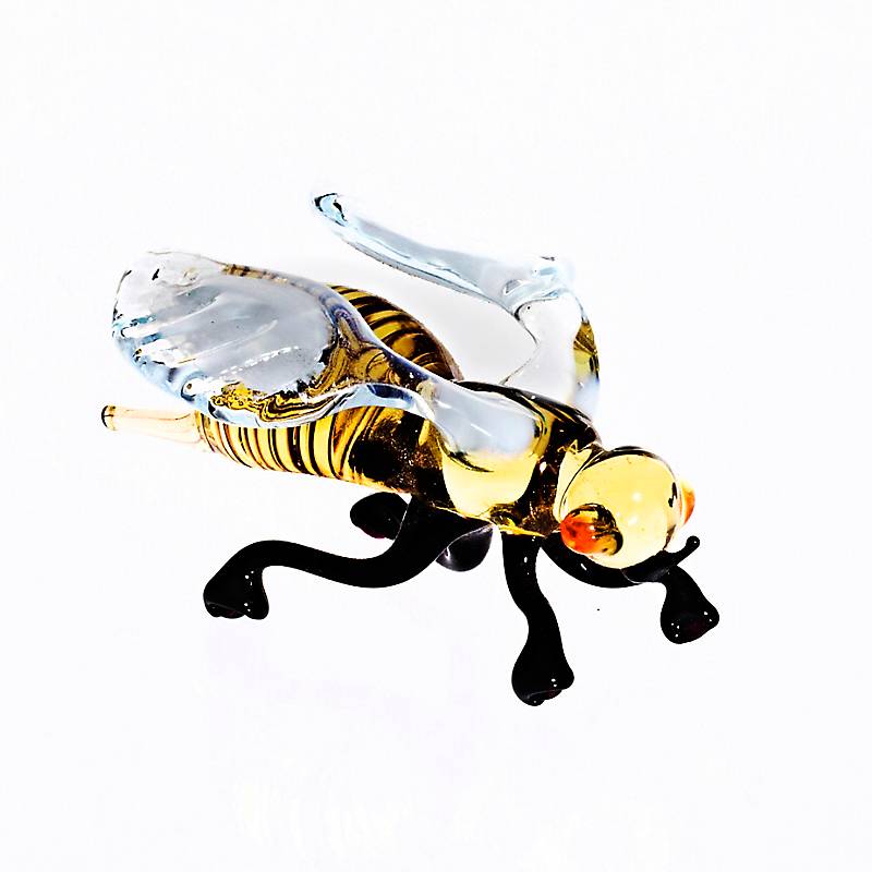 Wespe Midi 6-8cm Glas Tiere Insekt Figuren Sammeln Vitrine Miniatur