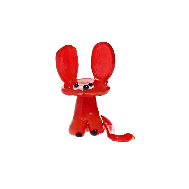 Maus Midi 6-8cm Glas Tiere Figuren Sammeln Vitrine Miniatur Haustier