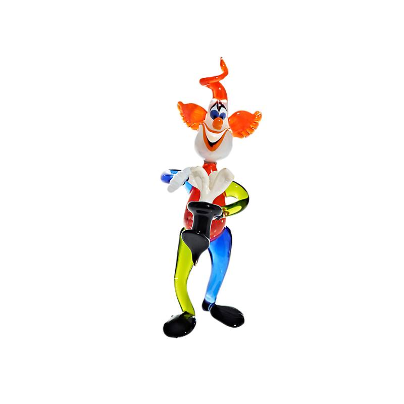 Clown mit Zylinder Big 15-17cm Glas Figuren Sammeln Vitrine Dekoration Hobby