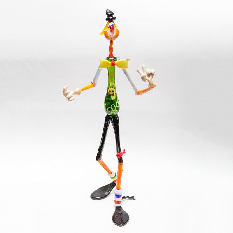 Clown XXL 45-50cm Glas Figuren Sammeln Vitrine Dekoration Hobby
