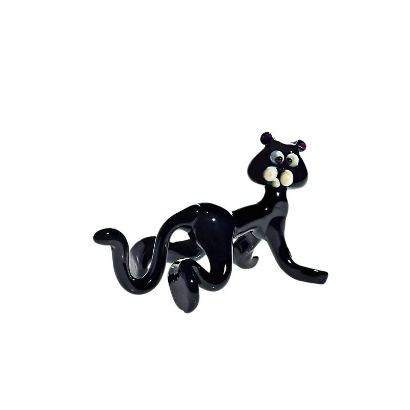 Katze Medium 6-15cm Glas Figuren Sammeln Vitrine Miniatur Haustier