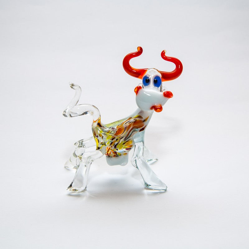 Kuh Medium 6-15cm Glas Tiere Figuren Sammeln Vitrine Miniatur Bauernhof