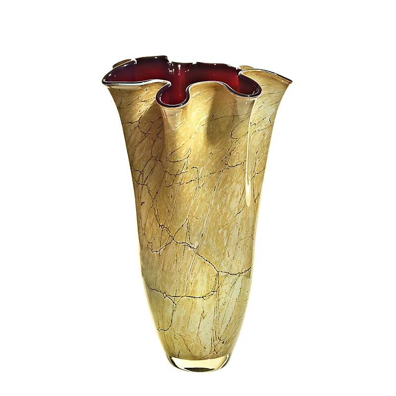 Blumenvase Jozy creme-rot Art Queen 39 cm