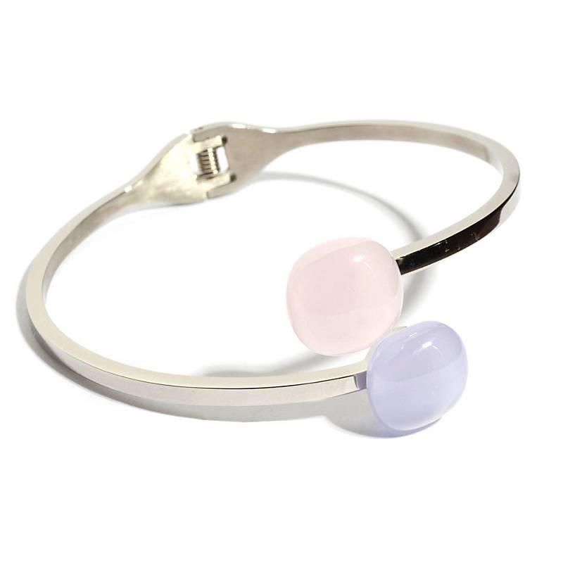 Armreif mit 2 Glassteinen Fresh Opal