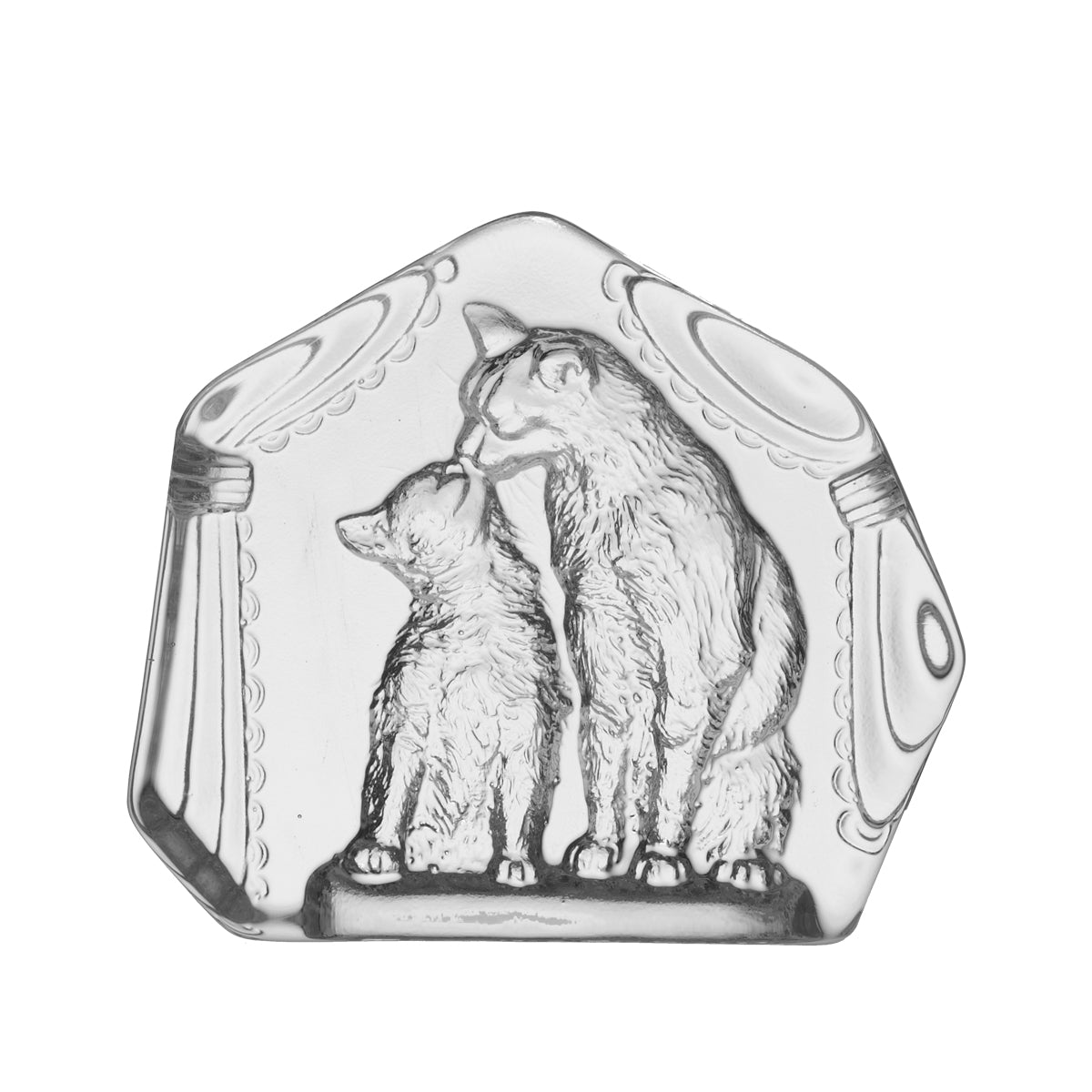 Glasblock Katzen 12,5cm