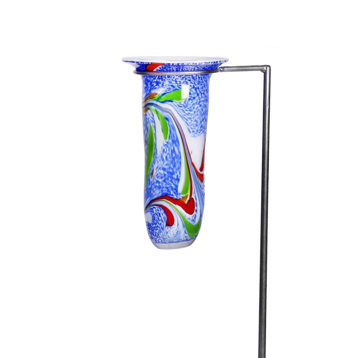 Gartenvase Blumenvase Grabvase Glas Dekoration Gestaltung bunt 70cm inkl. Stab