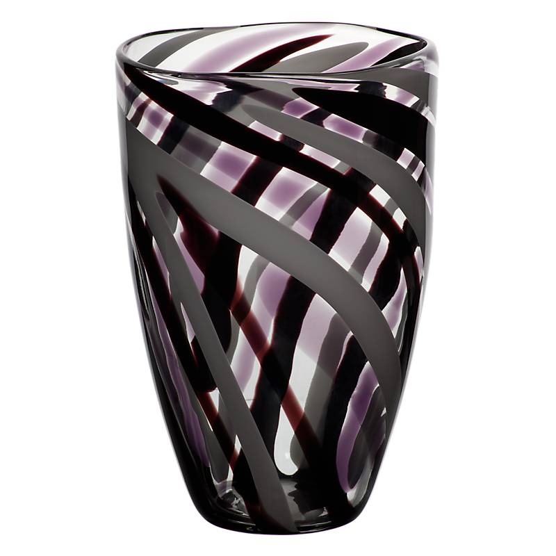 Glasvase Flame 28cm violett