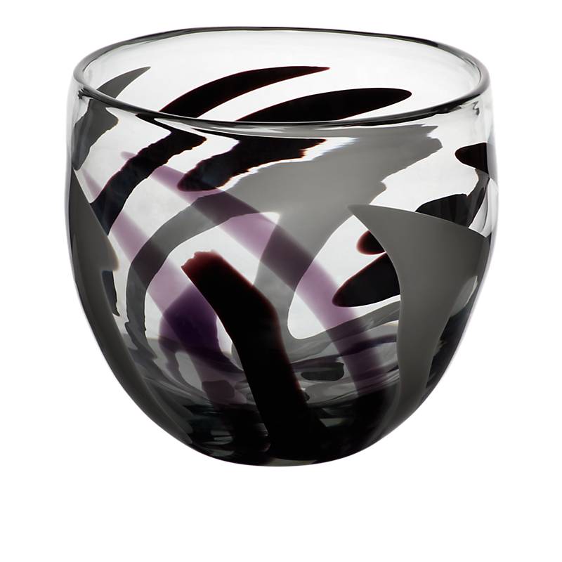Glasschale Flame 21cm violett