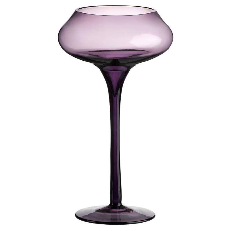 25 Teelichthalter Violett Glas Kerzenhalter cm Sunstar Kerzenständer