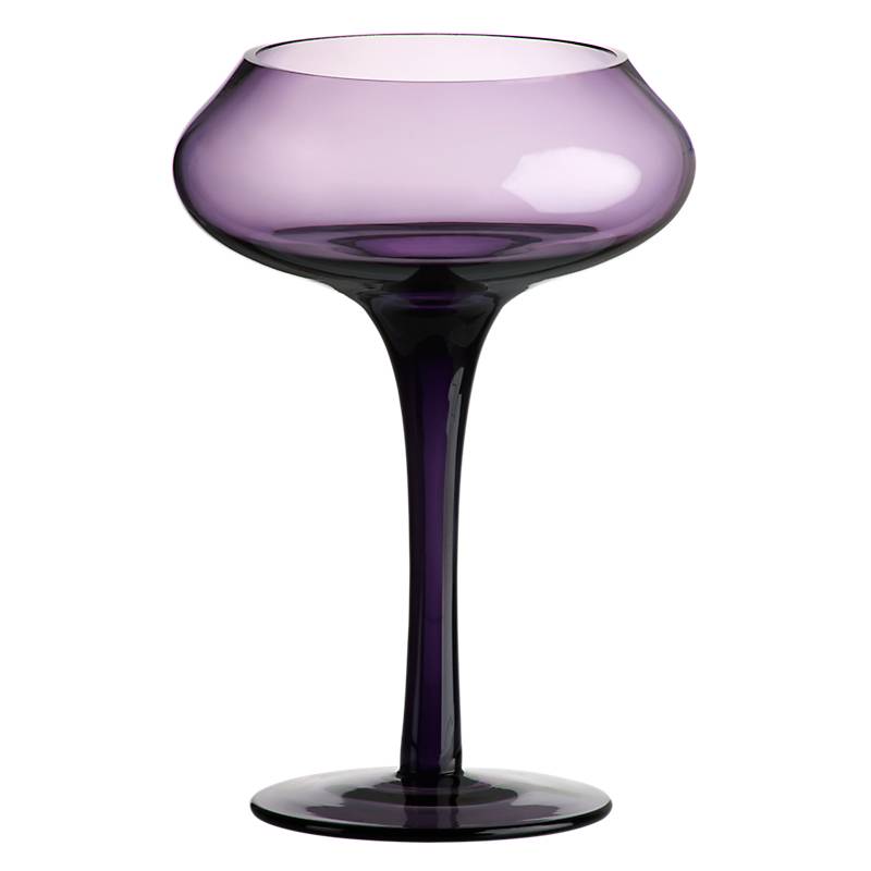Kerzenhalter Kerzenständer Teelichthalter Sunstar Violett Glas 20 cm
