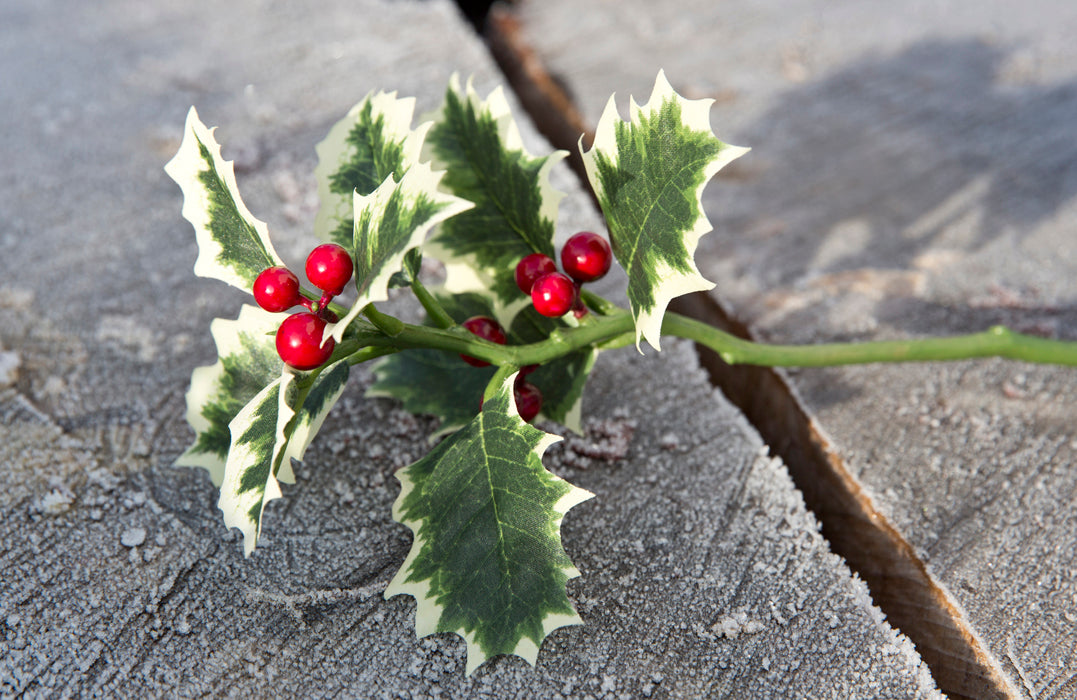 Kunstblume Stechpalme Zweig (33cm)