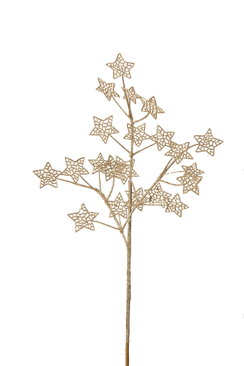 Kunstblume Zweig "Star" Glitzer 55cm