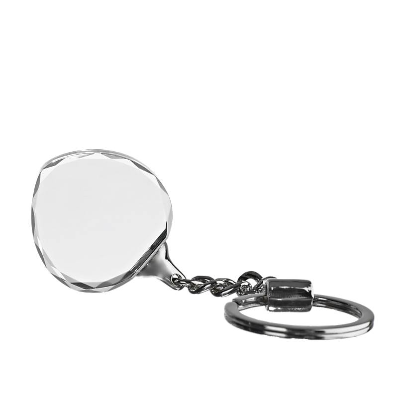 Glasschlüsselanhänger Herz Pokal 3 cm