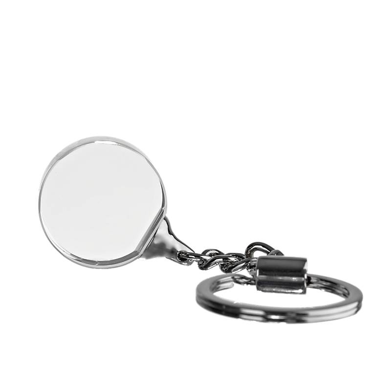 Glasschlüsselanhänger Kreis Pokal 2,5cm