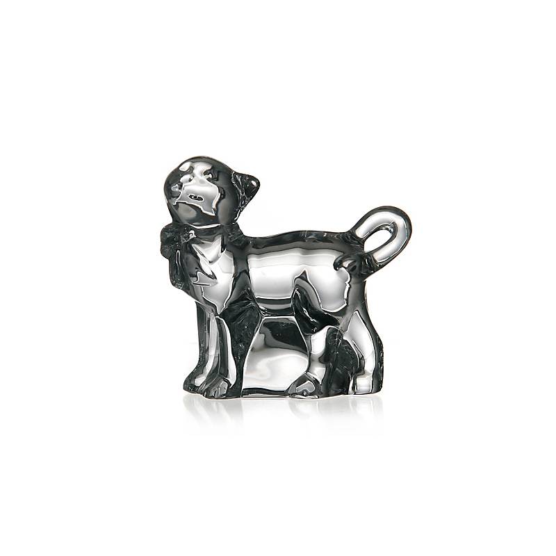 Tierfigur Katze stehend aus Bleikristall 8,5cm, Transparent