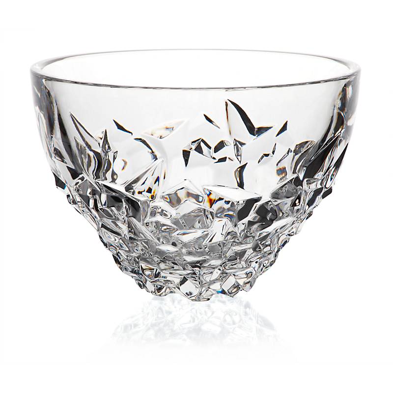 Schale Katarina Gold 26cm, Transparent, aus Bleikristall
