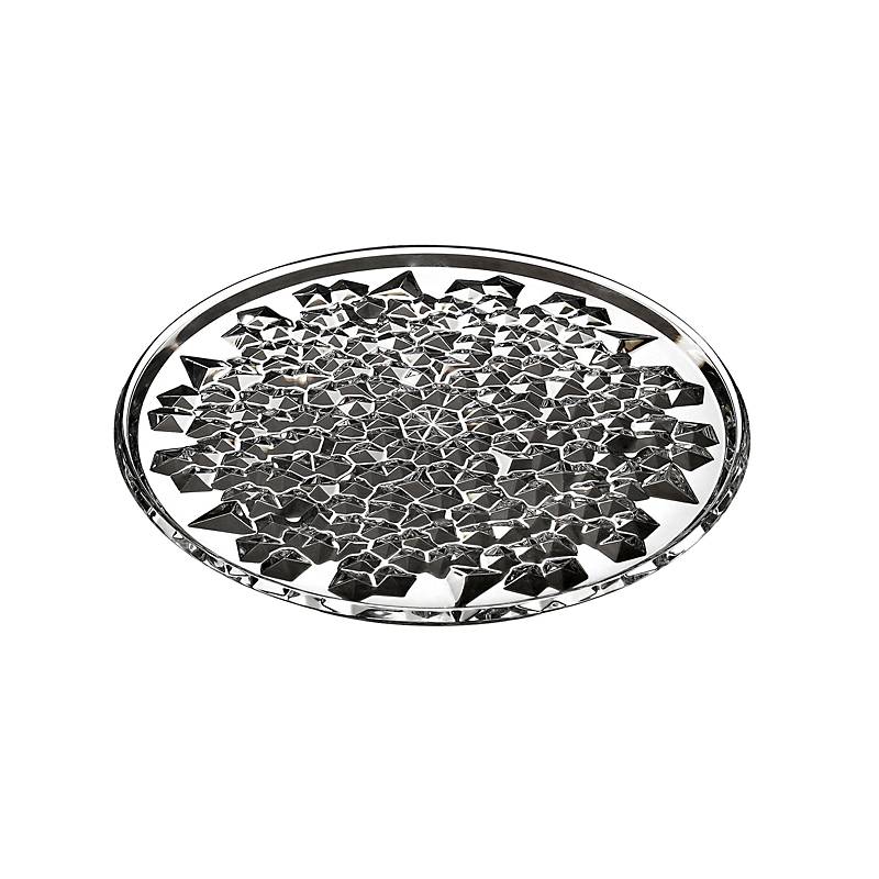 Tortenplatte Katarina Gold 35cm, Transparent, aus Bleikristall