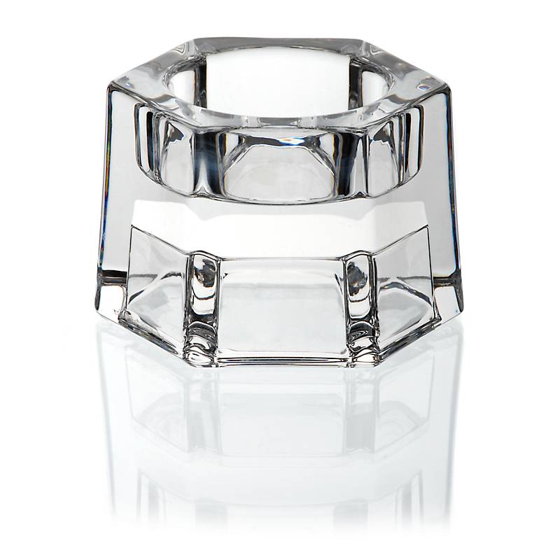 3 Stück Teelicht Kerzenhalter Kerzenständer 5 cm Bleikristall Glas zweiseitig Nutzbar