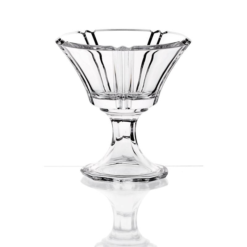 Schale auf Fuß Nadine 13,5cm, Transparent, aus Bleikristall