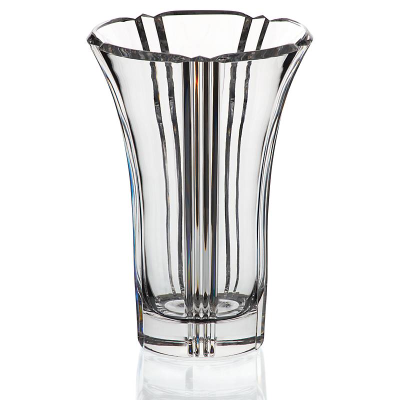 Vase Nadine 25cm, Transparent, aus Bleikristall