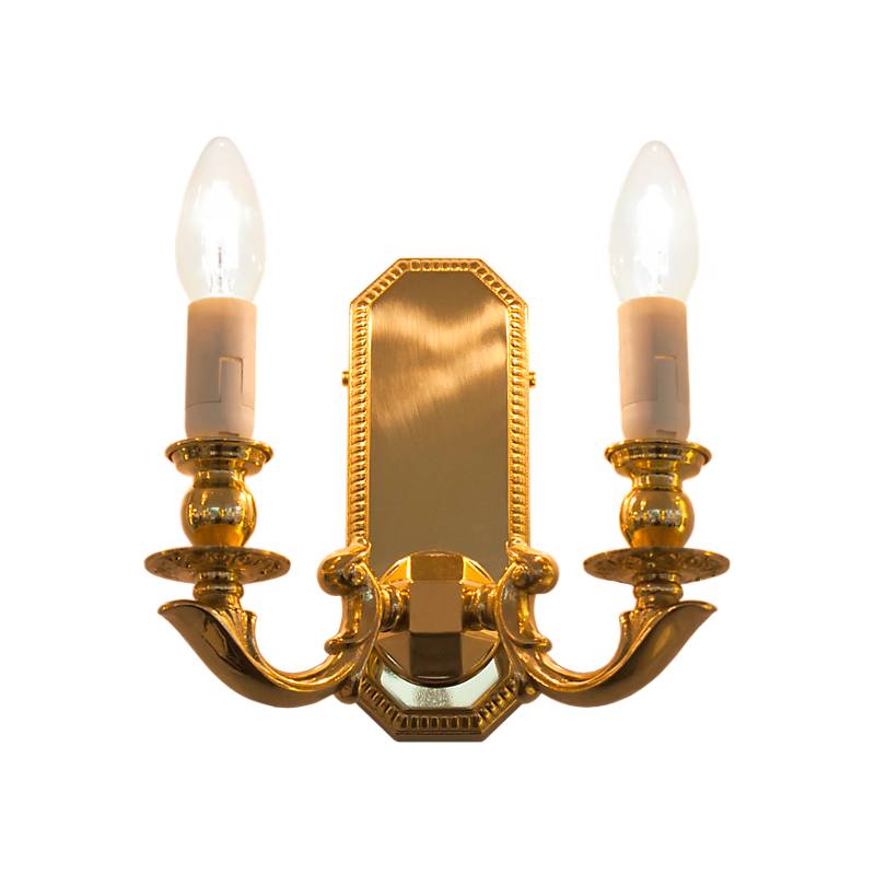 Wandleuchter Ophelia Erleuchtung, Gold/Transparent, aus Glas