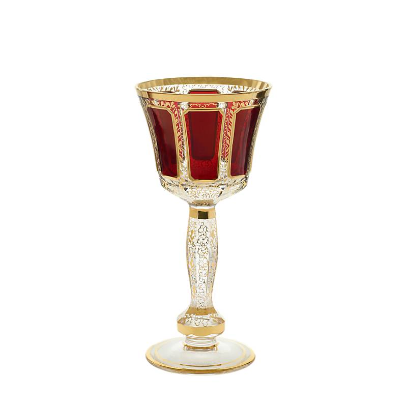 Trinkschale Red Queen 260 ml, Rot/Gold, aus Glas