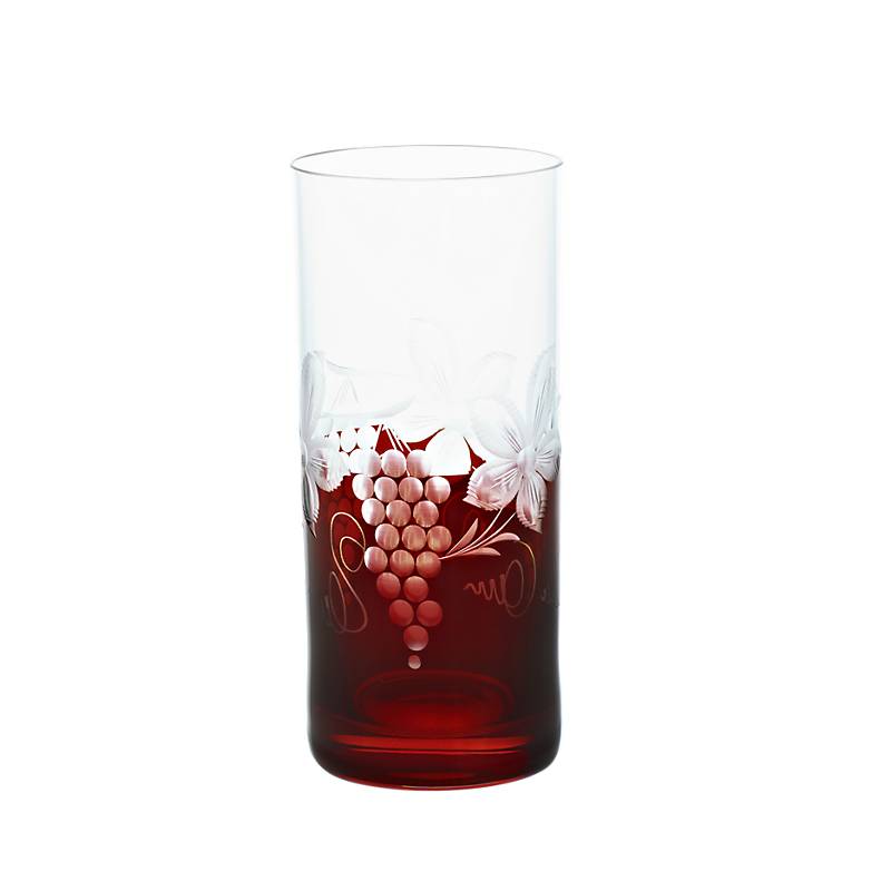 Trinkbecher Red Queen 250 ml, Weinrot, aus Glas