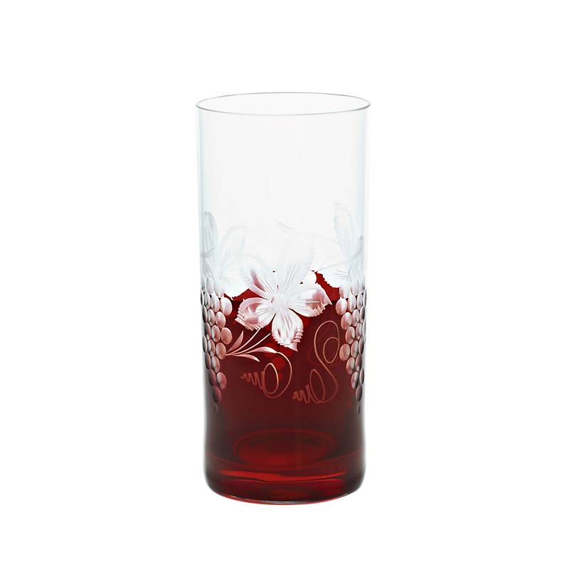 Trinkbecher Red Queen 250 ml, Weinrot, aus Glas