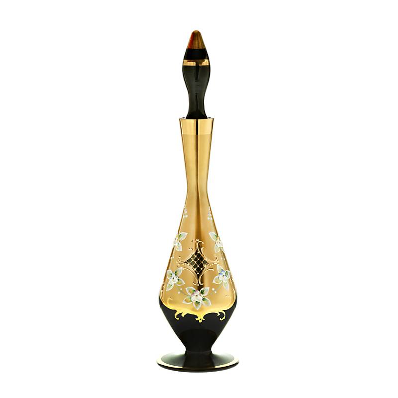 Flasche mit Verschluss Black Queen 500 ml, Gold/Braun, aus Glas