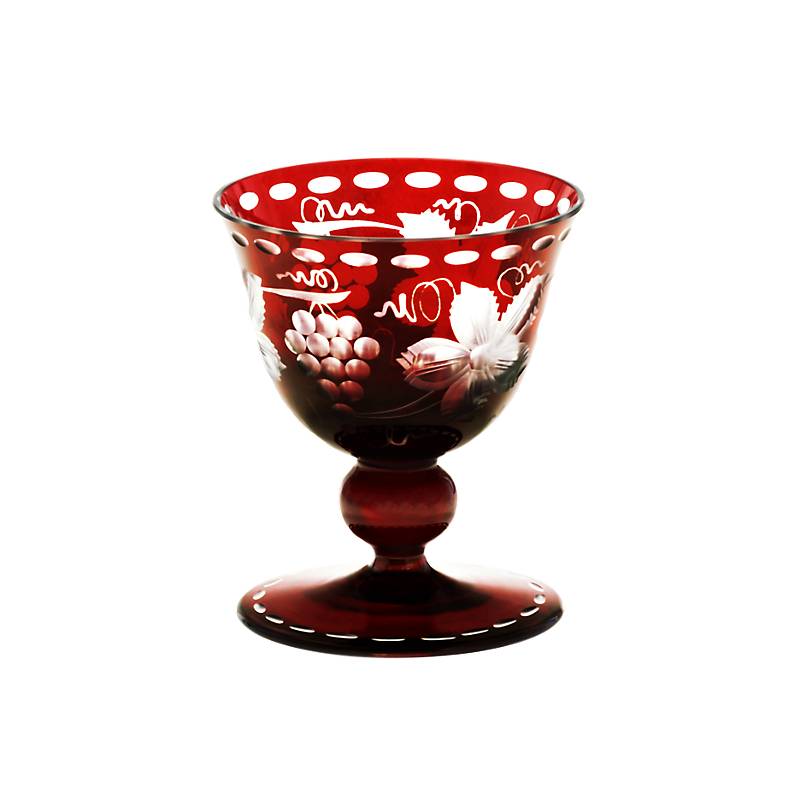 Trinkkelch Red Queen 60 ml, Weinrot, aus Glas