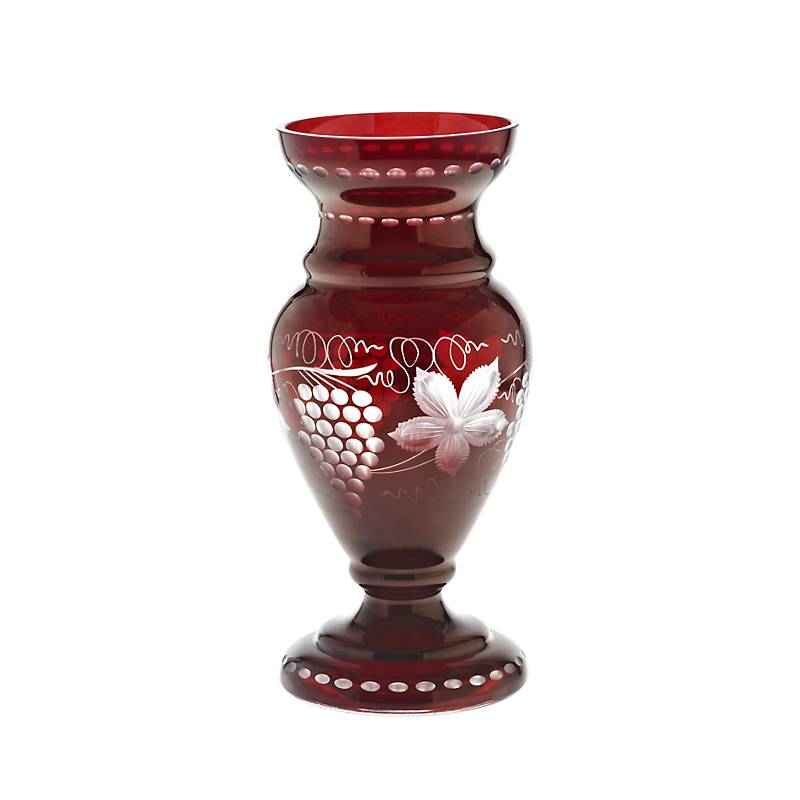 Vase Red Queen 20,5 cm, Rot, aus Glas