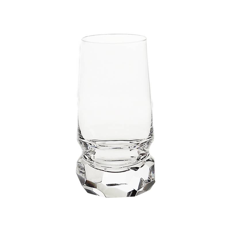 Wasserglas Basic Diamonds 370ml, Transparent, aus Bleikristall