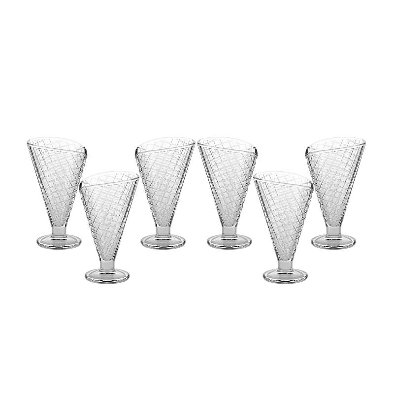 Eiscremeglas Waffeltüte 6er-Set Bambini