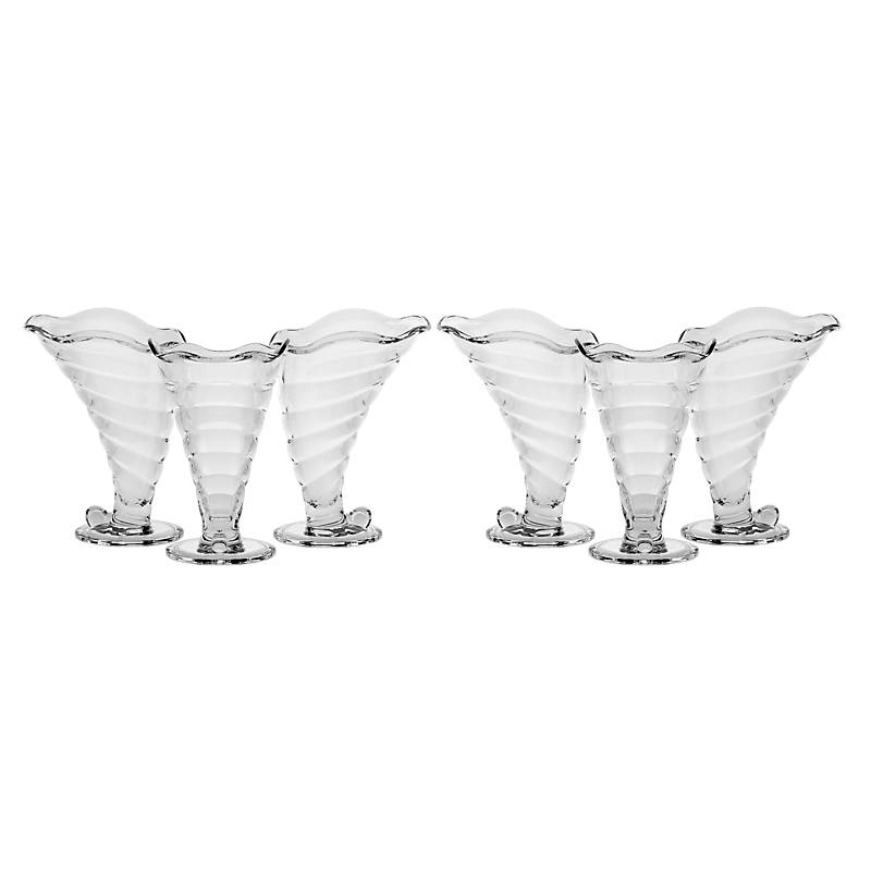 Eiscremeglas Muschel 6er-Set