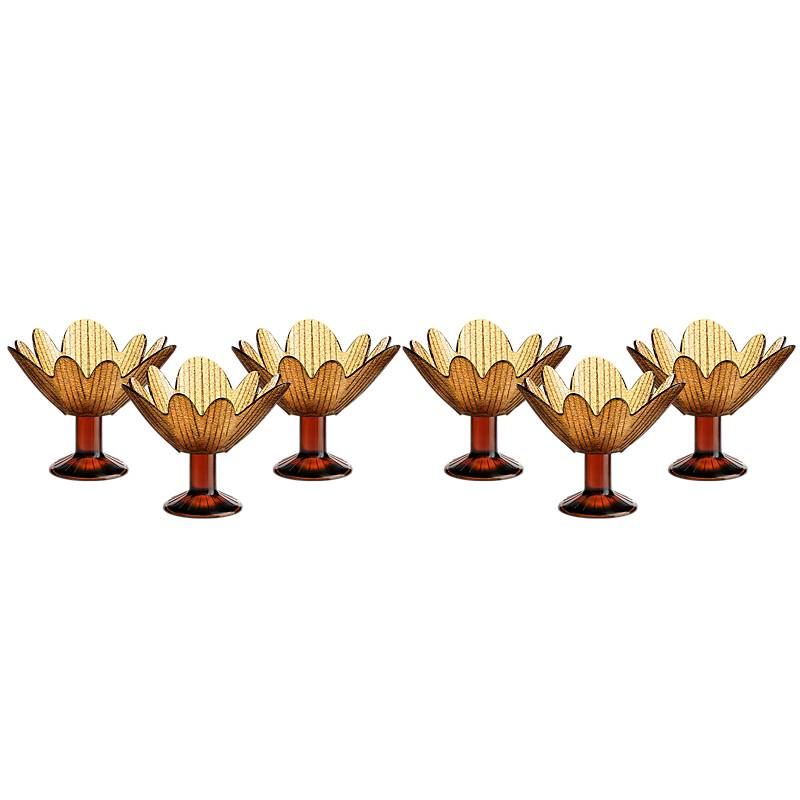 Eiscremeglas Eisbecher Eisglas Eisschale Seerose 6er-Set orange Colori Gelato 11cm