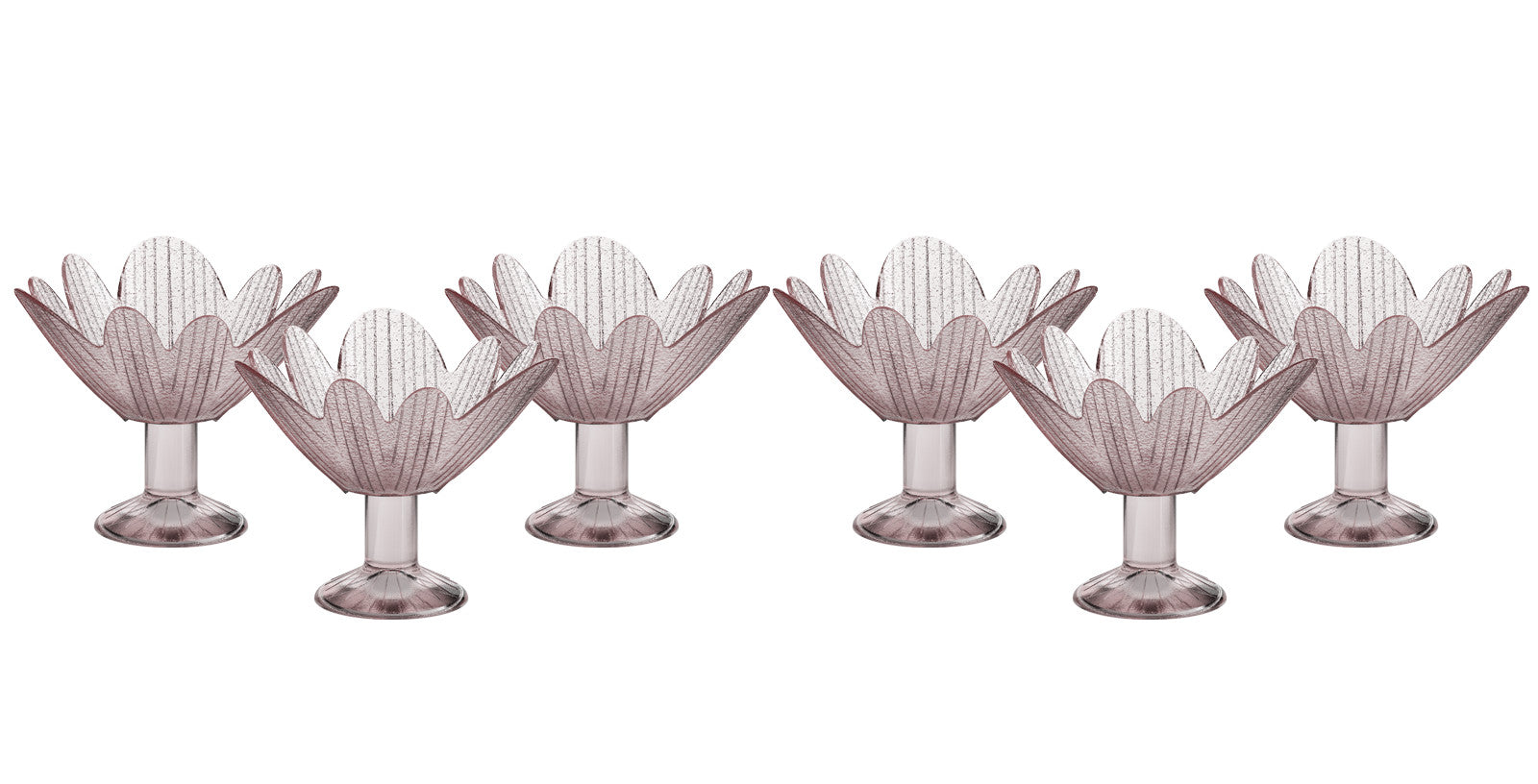 Eiscremeglas Eisbecher Eisglas Eisschale Seerose 6er-Set rosa Colori Gelato 11cm