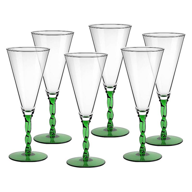 Eiscremeglas 6er-Set Toscana Amore Vero 30cm grün