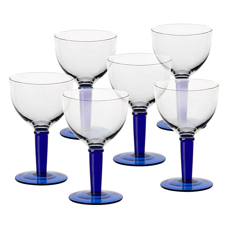 Eiscremeglas Lombardia 6er-Set blau ''Amore Vero'' (18,5cm)