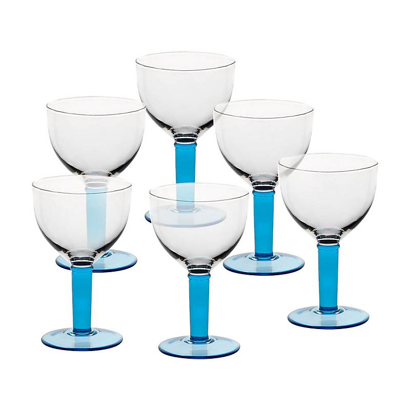 Eiscremeglas Lombardia 6er-Set aqua ''Amore Vero''