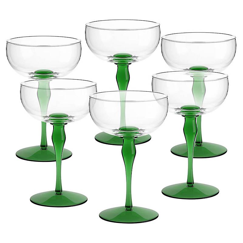 Eiscremeglas 6er-Set Genova Amore Vero 21,5cm grün