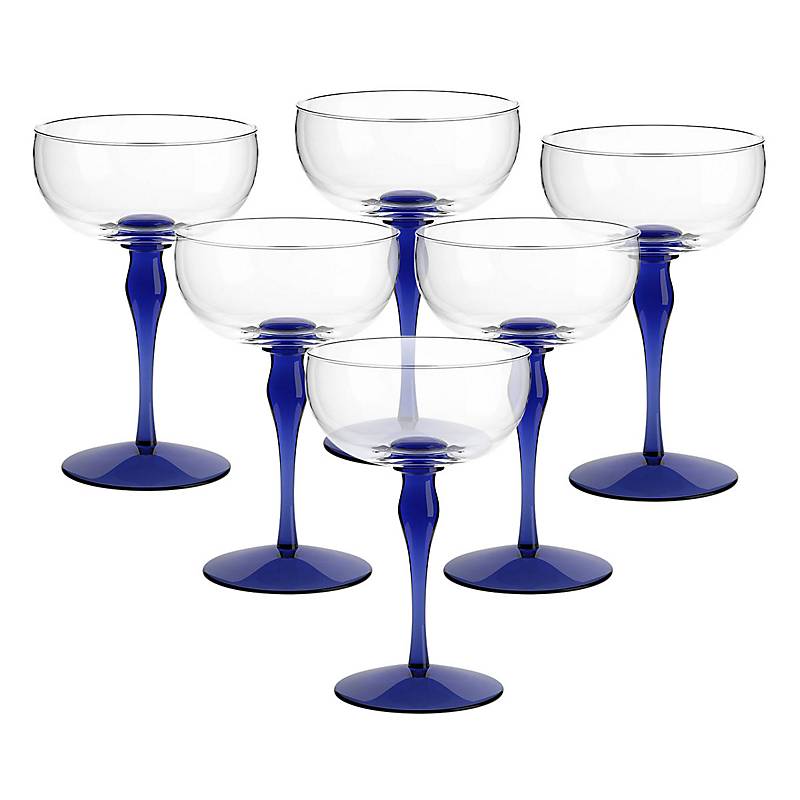 Eiscremeglas 6er-Set Genova Amore Vero 21,5cm blau