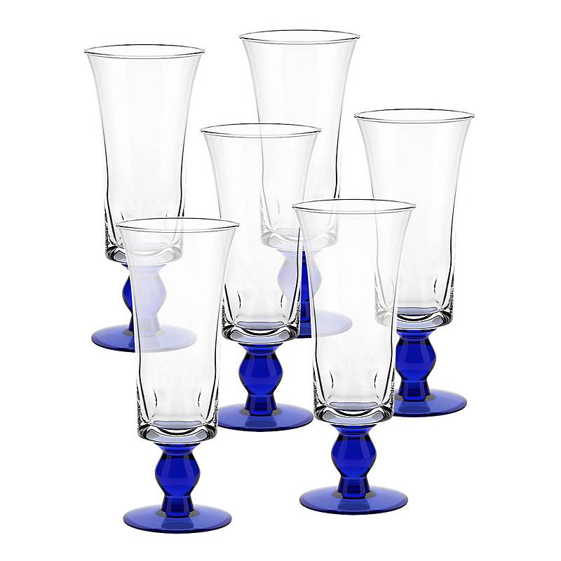 Eiscremeglas 6er-Set Umbria Bambini 26cm blau