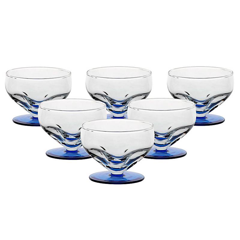 Eiscremeglas Liguria 6er-Set blau ''Bambini''