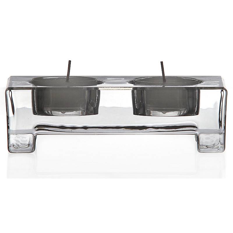 Teelichthalter 2er auf Füßen Venezia 7x13cm