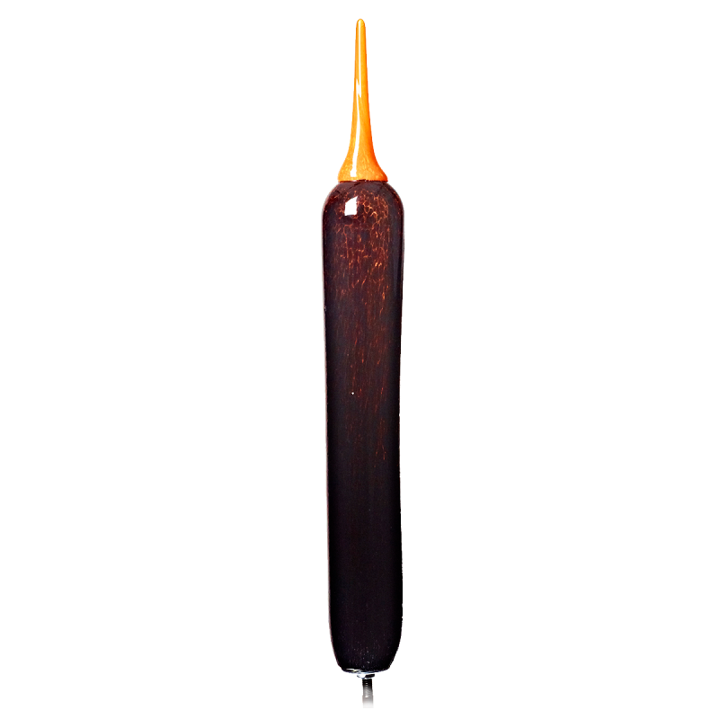 Schilfgras Binse Gartendekoration Glas  schwarz 45 cm inkl. Stab