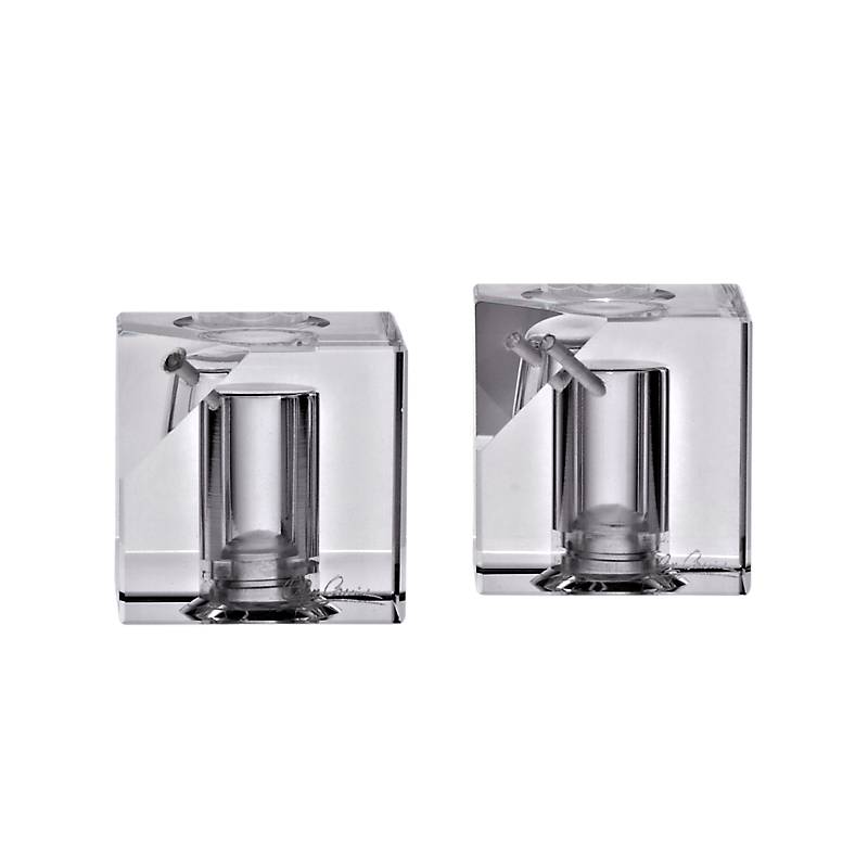 2er Set Salz und Pfefferstreuer "Square" H 4cm Hochwertiges Glas