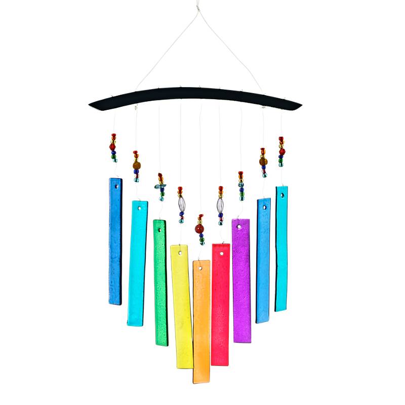 Glas-Windspiel m. Bogen "Dekoration (32 cm)