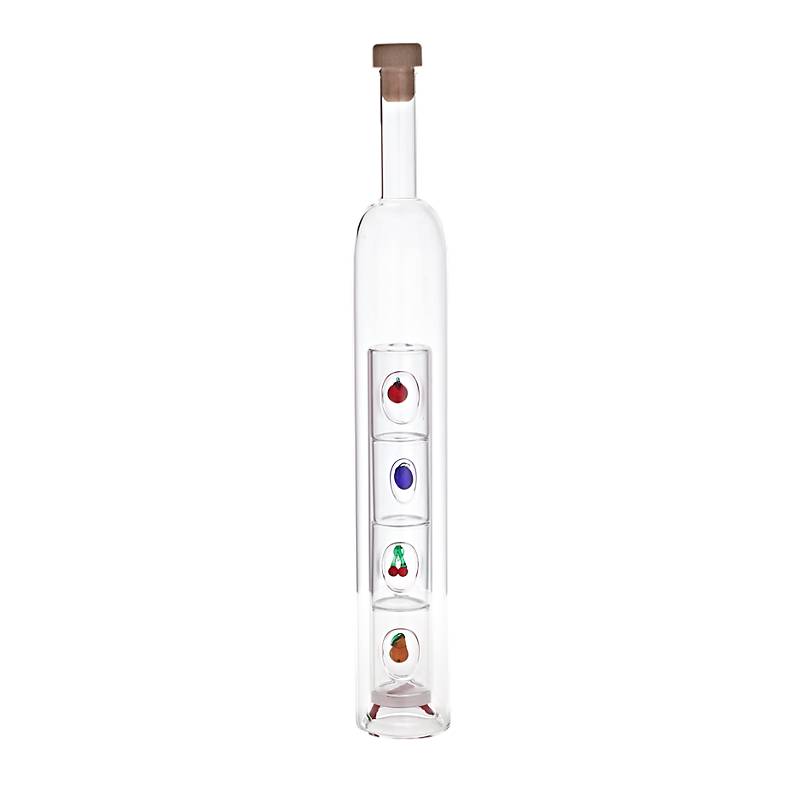 Geschenkflasche Früchte Flasche mit Gläsern 375ml