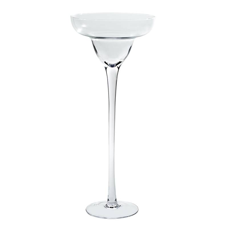 Glasschale auf Fuß Rita Famous 70cm Kerzenhalter Deko Gefäß Klarglas Geschenk
